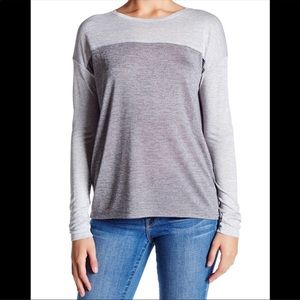 Vince gray long sleeve t shirt